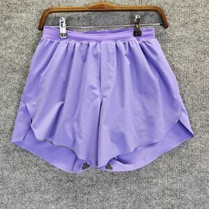 Lululemon Running Shorts Womens Small Purple Perforated Lined Zip Pocket Mesh